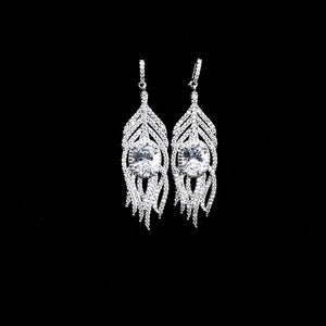 Zircon Tassel Earrings High-End Women's Jewelry