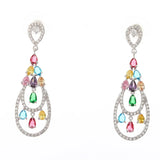 Shining Zircon Drop Earrings for Evening Dress