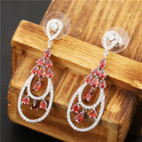 Shining Zircon Drop Earrings for Evening Dress
