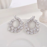 925 Silver Zircon Earrings, Personalized Flower Female Ins