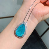 Sky Fangzhen Big Water Drop Jewelry Set Earrings Pendant Main Stone 15 * 25