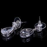 Water Drop Zircon Earrings S925 Silver Needle Ins Wind