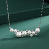 Natural Fritillaria Pendant Pearl Necklace