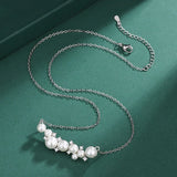 Natural Fritillaria Pendant Pearl Necklace