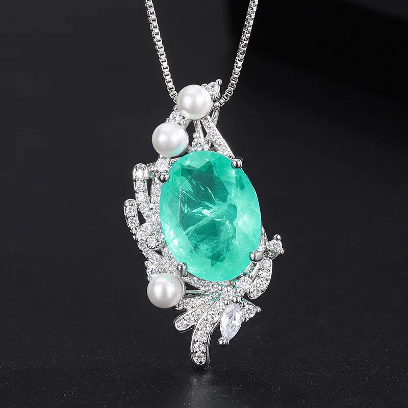 Classic Colorful Treasure Simulation Palai Ring Pendant Batch