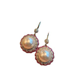 Australian Shell Bead Yellow Earrings