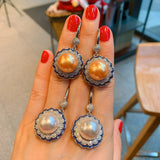 Australian Shell Bead Yellow Earrings