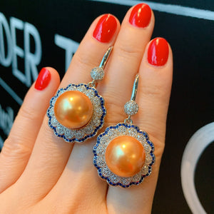 Australian Shell Bead Yellow Earrings