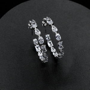 KVK Ring Zircon 925 Silver Earrings