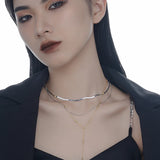 S925 Sterling Silver Blade Necklace for Women