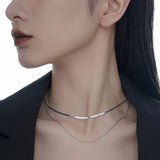 S925 Sterling Silver Blade Necklace for Women