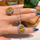 Y101 Diamond Wind Women's Pendant Earring Necklace Set