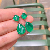 Emerald Women's Palaiba Earrings - Elegant Net Red Jewelry