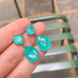 Emerald Women's Palaiba Earrings - Elegant Net Red Jewelry