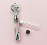 5pcs Mini Clear Resin Stopper Glass Bottles Vials Jars