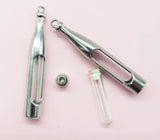 5pcs Mini Clear Resin Stopper Glass Bottles Vials Jars