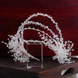 Bride Crystal Multi-Layer Crown Hairband Earring Sets Wedding Jewelry