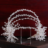 Bride Crystal Multi-Layer Crown Hairband Earring Sets Wedding Jewelry