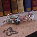Bride Headdress Flower Wreath Garland Rattan Hair Jewelry Soft Tiara