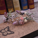 Bride Headdress Flower Wreath Garland Rattan Hair Jewelry Soft Tiara