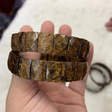 Bronzite Stone Beads Bracelet Natural Gem Stone Jewelry Bangle