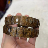 Bronzite Stone Beads Bracelet Natural Gem Stone Jewelry Bangle