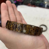 Bronzite Stone Beads Bracelet Natural Gemstone Bangle