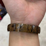 Bronzite Stone Beads Bracelet Natural Gemstone Bangle
