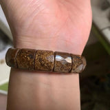 Bronzite Stone Beads Bracelet Bangle