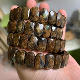 Bronzite Stone Beads Bracelet - Natural Gemstone Bangle