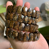 Bronzite Stone Beads Bracelet - Natural Gemstone Bangle