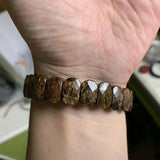 Bronzite Stone Beads Bracelet Natural Stone Jewelry Bangle