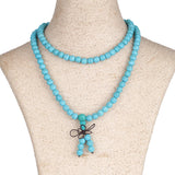 Buddha 108 Pcs Natural Mint Howlite Beads Prayer Bracelet Necklace