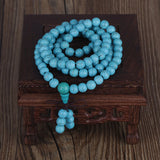 Buddha 108 Pcs Natural Mint Howlite Beads Prayer Bracelet Necklace