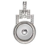 Dye Sublimation Flower Button Necklaces Pendant Jewelry