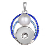 Dye Sublimation Flower Button Necklaces Pendant Jewelry