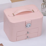 Mini Leather Jewelry Storage Case for Home Travel