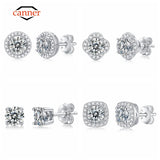 1CTW Moissanite Diamond Stud Earrings in 925 Sterling Silver for Women