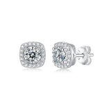 1CTW Moissanite Diamond Stud Earrings in 925 Sterling Silver for Women