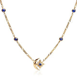 925 Silver Heart Pendant Necklace with Colorful Zircon