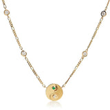 925 Silver Heart Pendant Necklace with Colorful Zircon