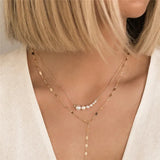 925 Silver Plated Pearls Chorker Necklace for Women