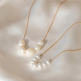 925 Silver Plated Pearls Chorker Necklace for Women