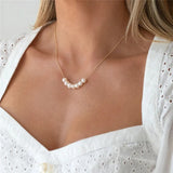 925 Silver Plated Pearls Chorker Necklace for Women