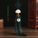 Car Good Luck Lotus Pendant Rearview Mirror Ornament