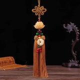 Car Good Luck Lotus Pendant Rearview Mirror Ornament