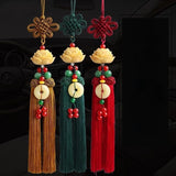 Car Good Luck Lotus Pendant Rearview Mirror Ornament