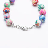 Catholic Decade Rosary Bracelet 8 mm Colorful Polymer Clay Beads