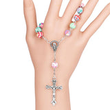 Catholic Decade Rosary Bracelet 8 mm Colorful Polymer Clay Beads