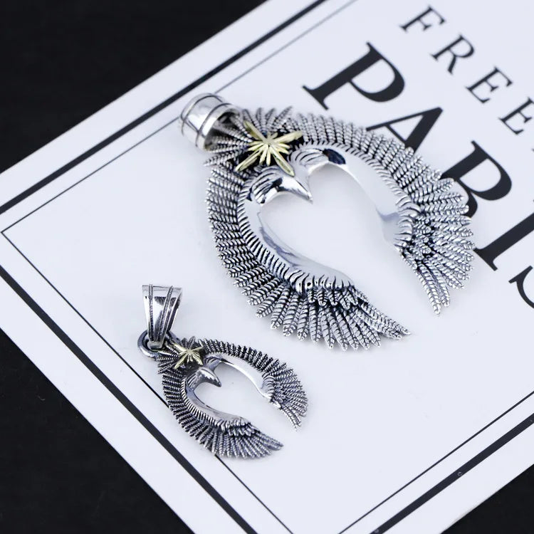 925 Silver Ancient People Eagle Male Pendant